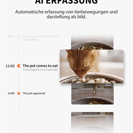 PETKIT Automatic Feeder with Camera, AI Automatic Cat Feeder, 3L Cat Feeder, Automatic Feeder for Cats and Dogs, 2.4G WiFi Intelligent App Control, 1-5 Meals