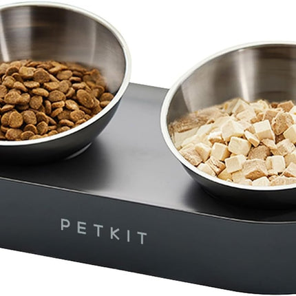 Petkit Cybertail Raised Cat Bowl Stainless Steel Tilted and Raised Food Bowls Food-Grade Non-Slip No-Spill Pet Feeding Bowls for Cats and Small Dogs