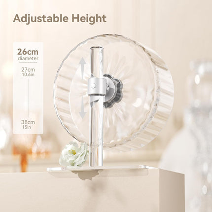 BUCATSTATE Hamster Wheel, 26 cm Running Wheel, Hamster Quiet Hamster Toy, Non-Slip Running Disc for Mouse, Small Animal, Pet (Transparent)