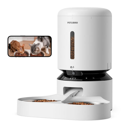 Petlibro 5L Automatic Cat Feeder 2 Bowls with 1080P Camera
