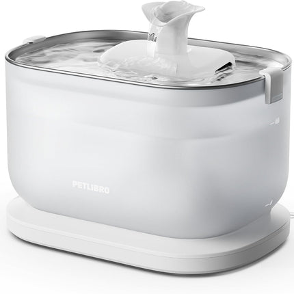 PETLIBRO Cat Fountain, Drinking Fountain for Cats with Wireless Pump, 2.5 L Dockstream Cat Fountain, Stainless Steel, 23 dB Ultra Quite, 2 Drinking Modes, Easy Cleaning, BPA-Free Cat Drinking Fountain