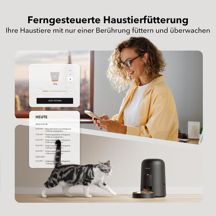 PETLIBRO Automatic Cat Feeder, Wireless 2.4G WiFi Intelligent Feeder Cat