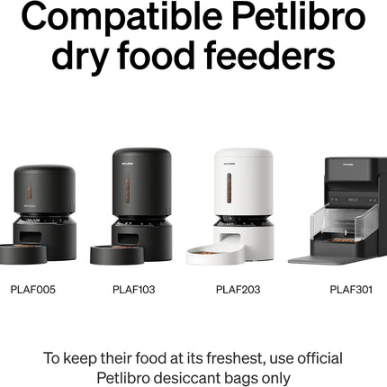 PETLIBRO 6 Pack Cat Dog Feeder Bags Keep Pet Food Dry and Fresh, 3 Month Set Replacement Desiccant Pads Suitable for AF005, AF006, AF103, AF203,AF301