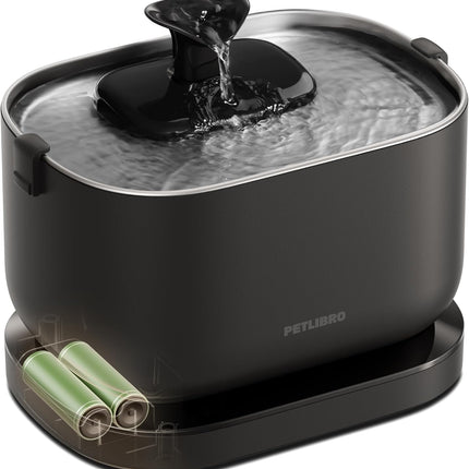 PETLIBRO Wireless Cat Fountain with Motion Sensor, Dockstream Drinking Fountain for Cats, Wireless, Battery Operated Cat Drinking Fountain with Battery 5000 mAh, 23 dB Ultra Quiet, Easy to Clean