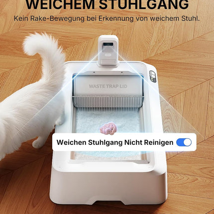 PETKIT Purobot Crystal Duo Self-Cleaning Cat Litter Box with Camera, AI Health Monitoring, Odour Control, Open Design for Large Cats, Up to 30 Days Without Cleaning