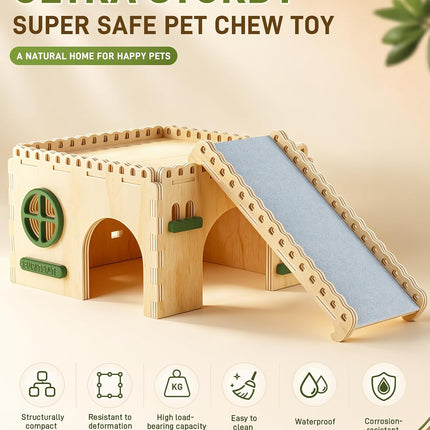 BUCATSTATE Wooden Hamster Ladder with Platform