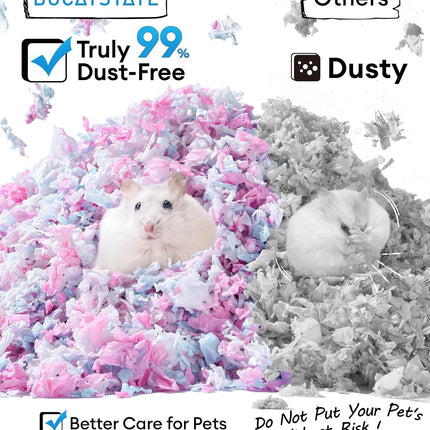 BUCATSTATE Hamster Litter, 15 L, Really 99.9% Dust-Free Paper Bedding for Rodents with Odour Control, Small Animal Litter, Dwarf Hamster Litter for Mice, Gerbils, Rats (Harvest Sunset)