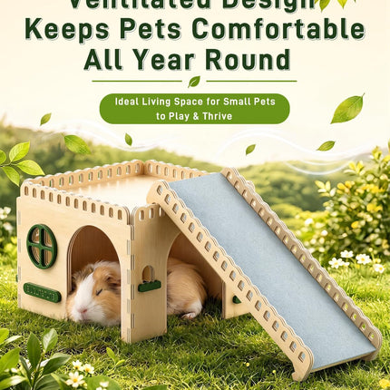 BUCATSTATE Wooden Guinea Pig Ladder with Hideout