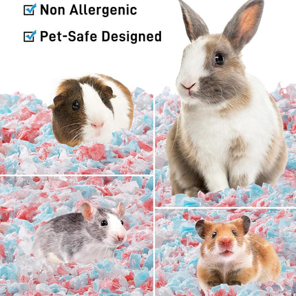 BUCATSTATE Hamster Litter, 50 L, Paper Bedding for Small Animals, Particularly Absorbent & 99.9% Dust-Free Small Animal Litter for Guinea Pigs, Rabbits, Pets, Mice, Gerbils, Rodents (White)