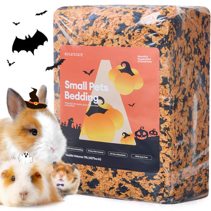 BUCATSTATE Hamster Litter, 50 L, Paper Bedding for Small Animals, Particularly Absorbent & 99.9% Dust-Free Small Animal Litter for Guinea Pigs, Rabbits, Pets, Mice, Gerbils, Rodents (White)