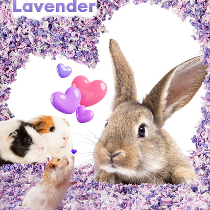 BUCATSTATE Hamster Bedding 15L, 99% Dust-Free and Odor Control Guinea Pig Bedding, Natural Paper Rabbit Bedding for Cages Rat Syrian Dwarf Hamster Hedgehog (Lavender)