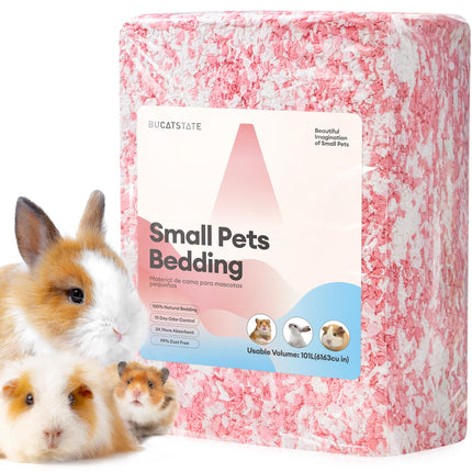 BUCATSTATE Hamster Litter, 50 L, Paper Bedding for Small Animals, Particularly Absorbent & 99.9% Dust-Free Small Animal Litter for Guinea Pigs, Rabbits, Pets, Mice, Gerbils, Rodents (White)