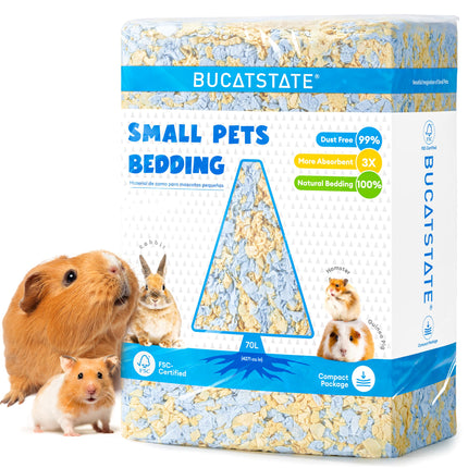 BUCATSTATE Hamster Litter, 15 L, Really 99.9% Dust-Free Paper Bedding for Rodents with Odour Control, Small Animal Litter, Dwarf Hamster Litter for Mice, Gerbils, Rats (Party Confetti)