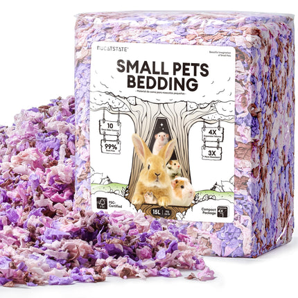BUCATSTATE Hamster Litter, 15 L, Really 99.9% Dust-Free Paper Bedding for Rodents with Odour Control, Small Animal Litter, Dwarf Hamster Litter for Mice, Gerbils, Rats (Party Confetti)