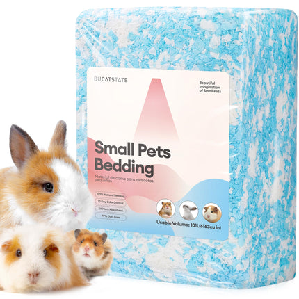 BUCATSTATE Hamster Litter, 101 L, Paper Bedding for Small Animals, Particularly Absorbent & 99.9% Dust-Free Small Animal Litter for Guinea Pigs, Rabbits, Pets, Mice, Gerbils, Rodents (White)